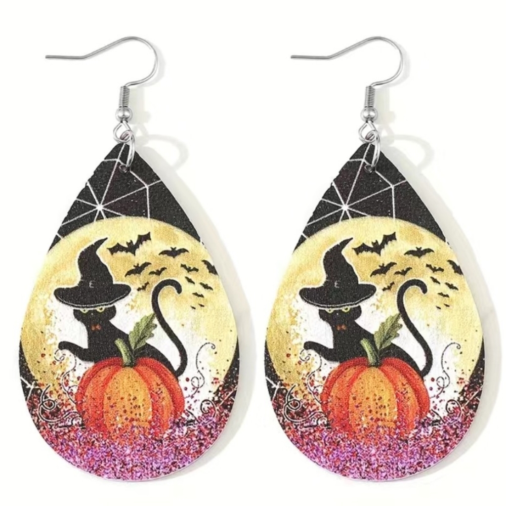 Halloween Teardrop Dangle Earrings
